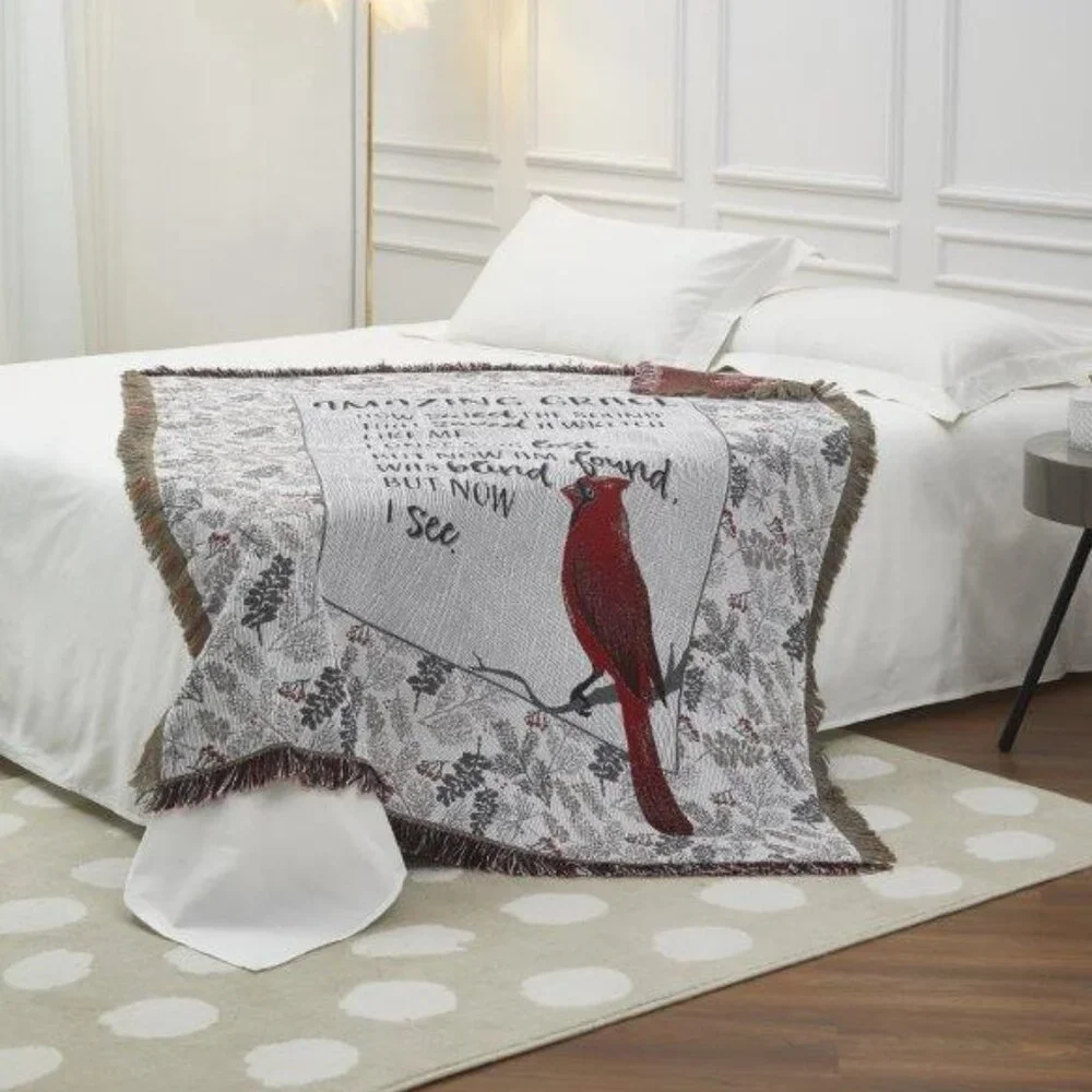 Amazing Grace Cardinals Church Tapestry Sofa or Wall Throw 50